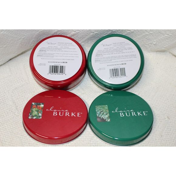 Claire Burke Fresh Cut Spruce & Christmas Memories Holiday Scented Candles (New) - Picture 3 of 3
